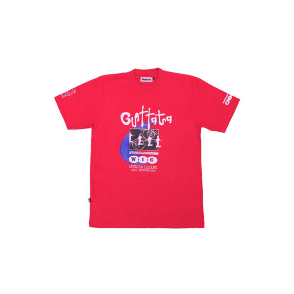 Guttata wic tees washed tie dye red kinship collection